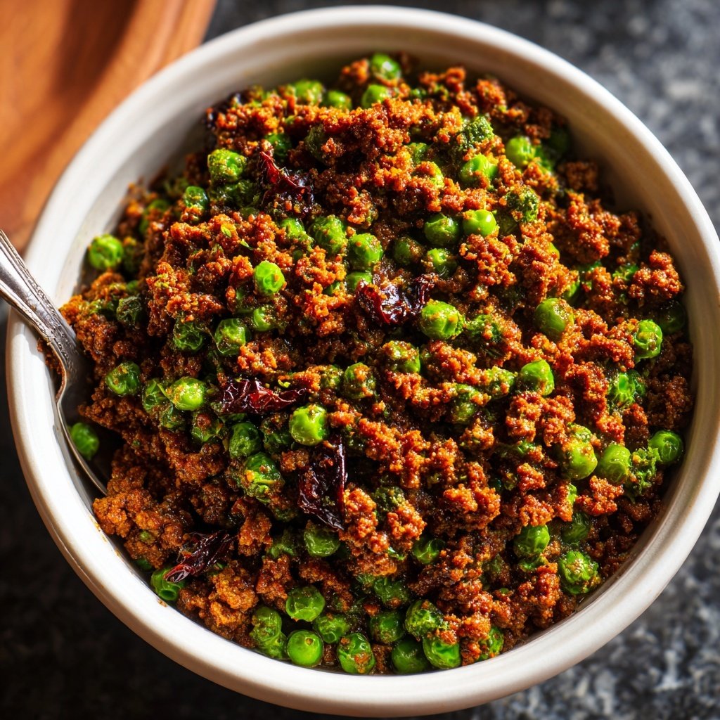Lamb Keema Potatoes Peas Spicy