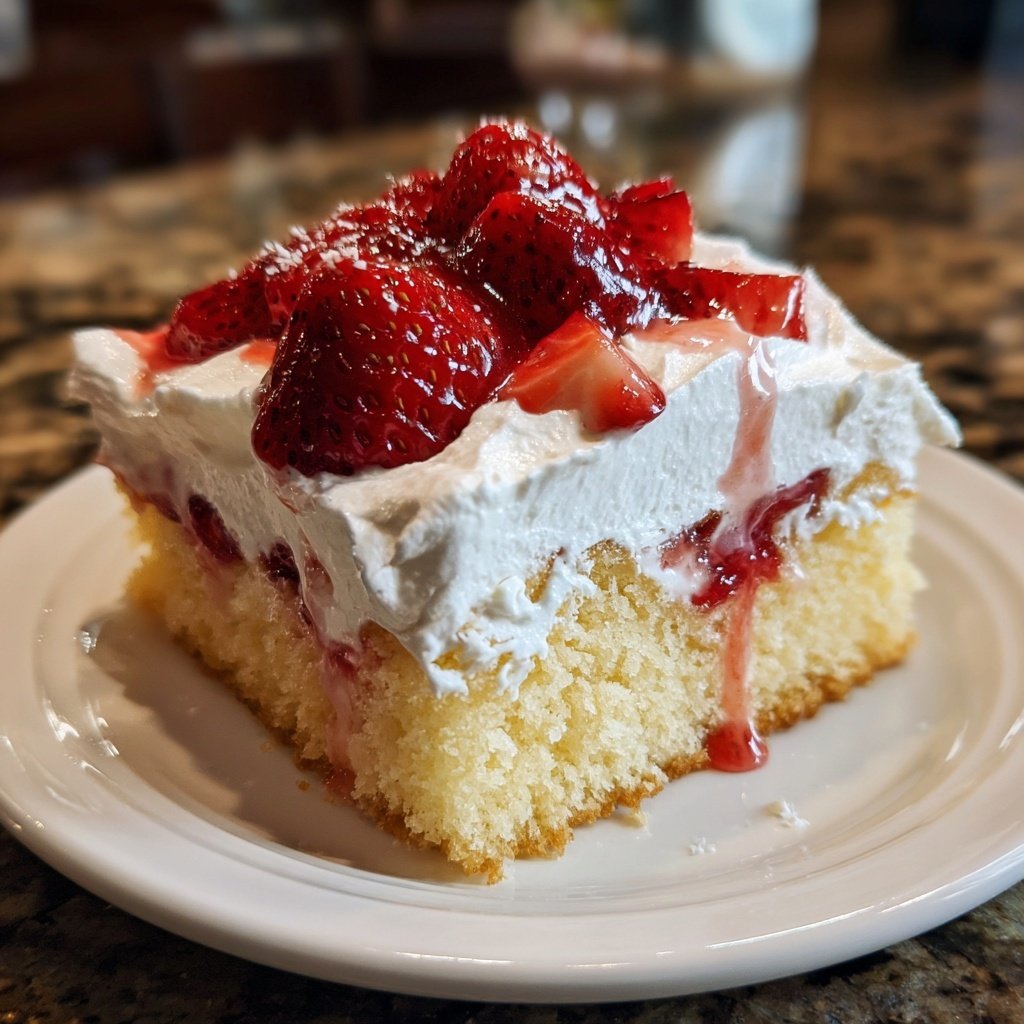 Strawberry Shortcake Sheet Cake