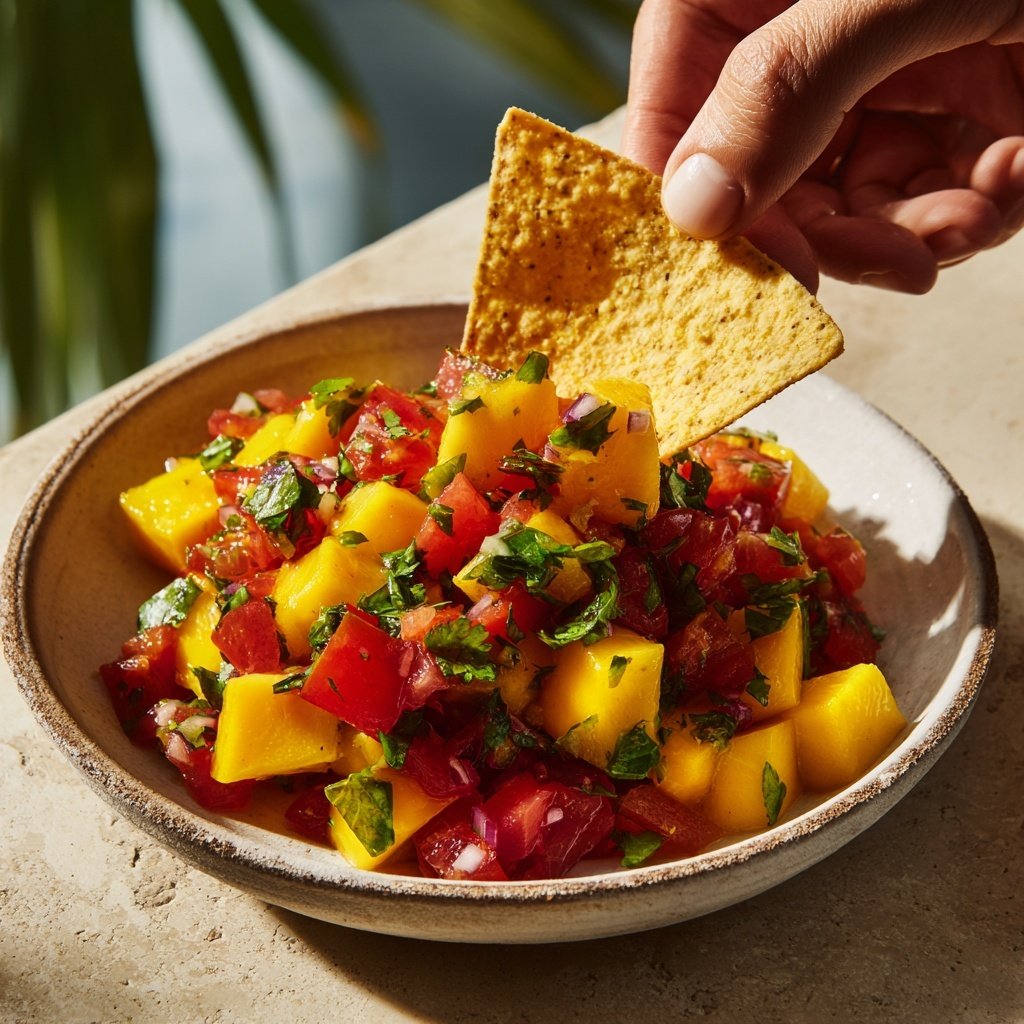 Mango Salsa with Tortilla Chips