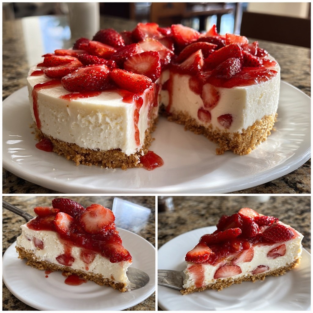 No-Bake Strawberry Cheesecake