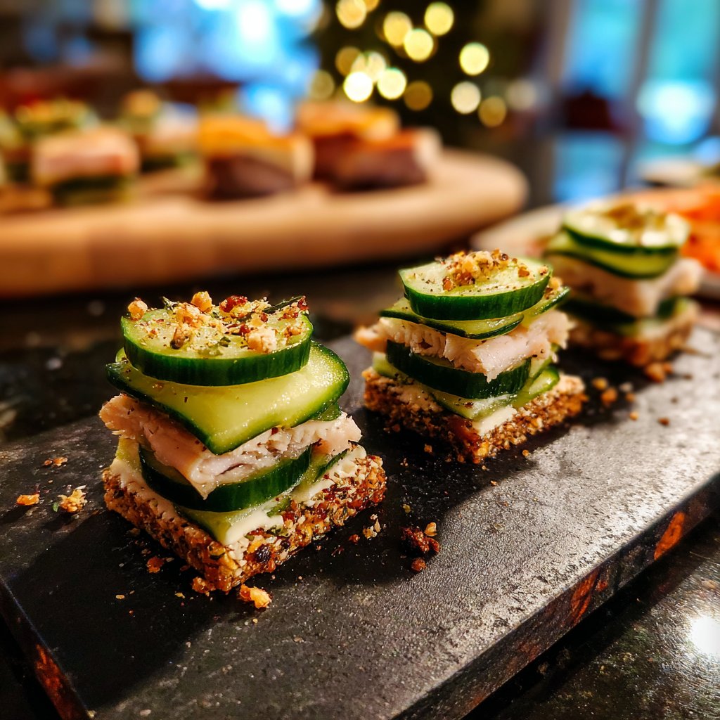 Cucumber and Turkey Bites