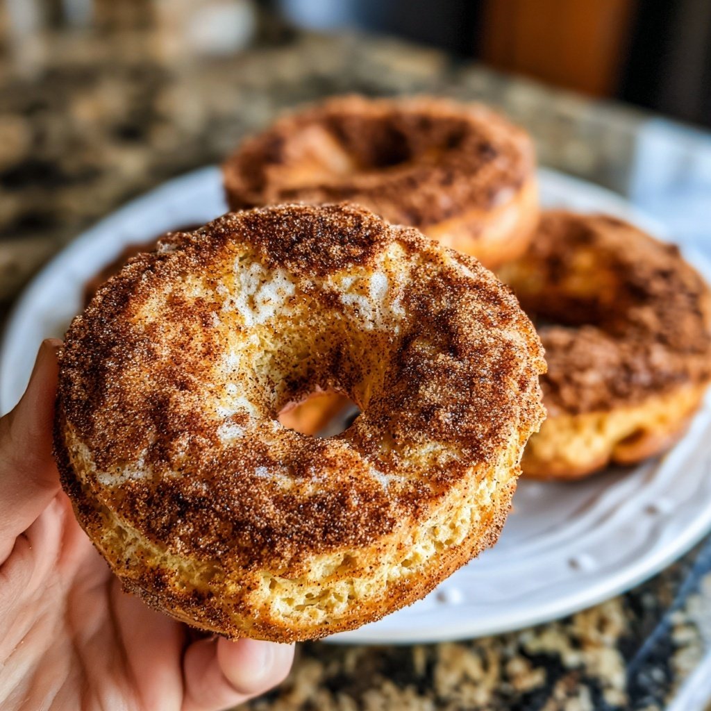 Protein Bagels with Cinnamon Sugar Topping