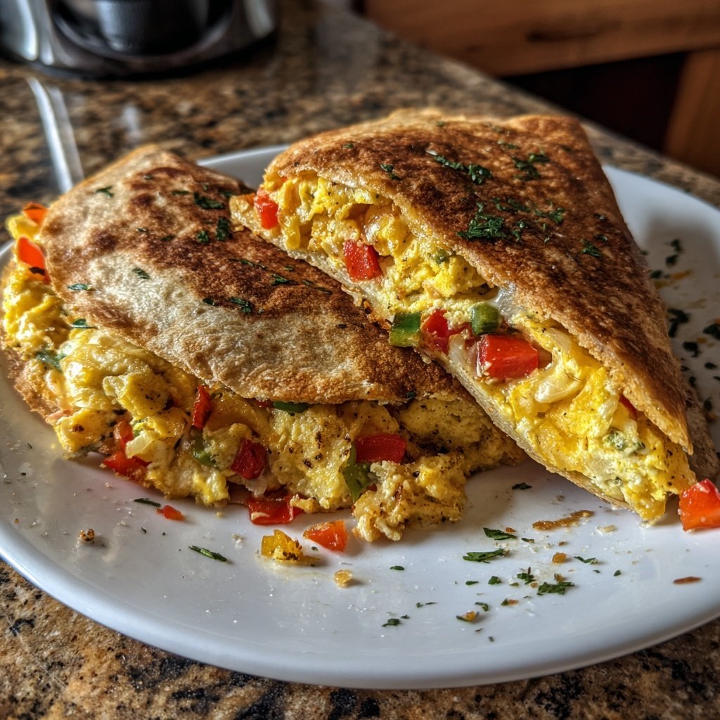 Savory Breakfast Quesadillas with Scrambled Eggs​