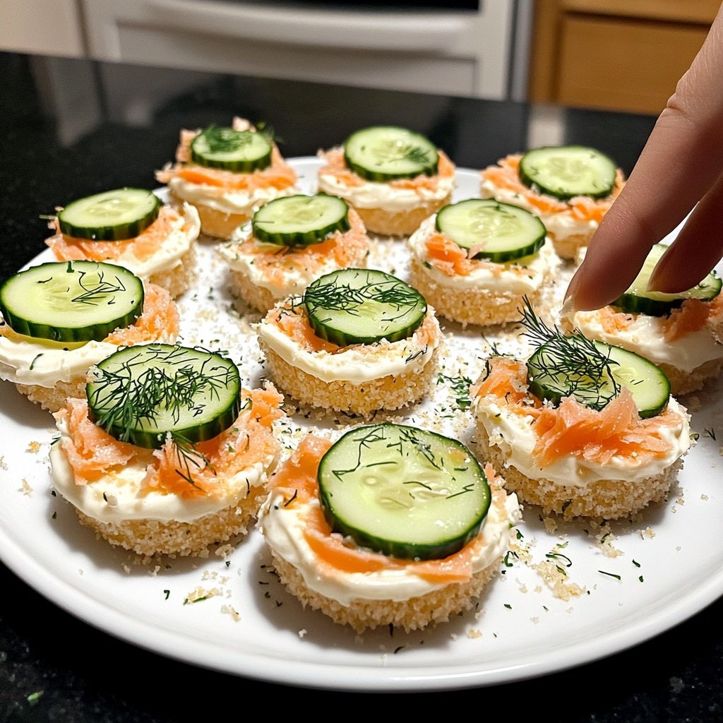 Smoked Salmon Cucumber Canapés