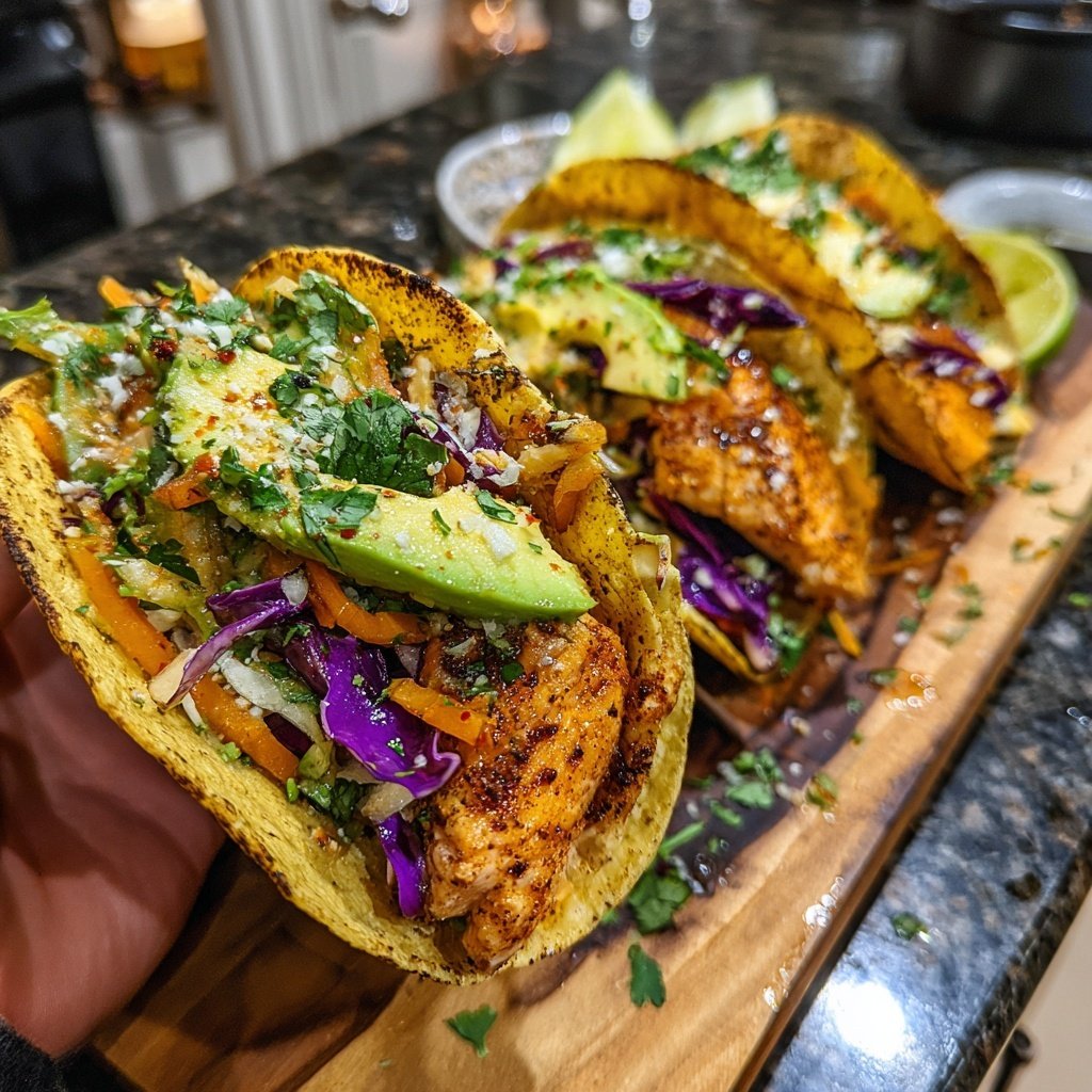 Chili Lime Salmon Tacos