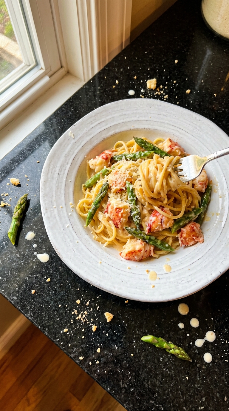 Lobster and Asparagus Pasta