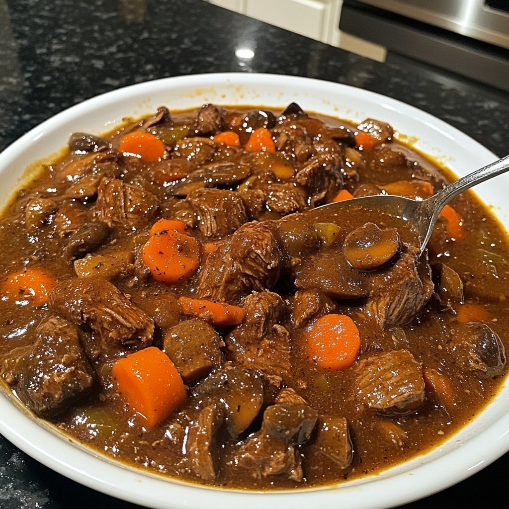 Venison Stew with Mushrooms