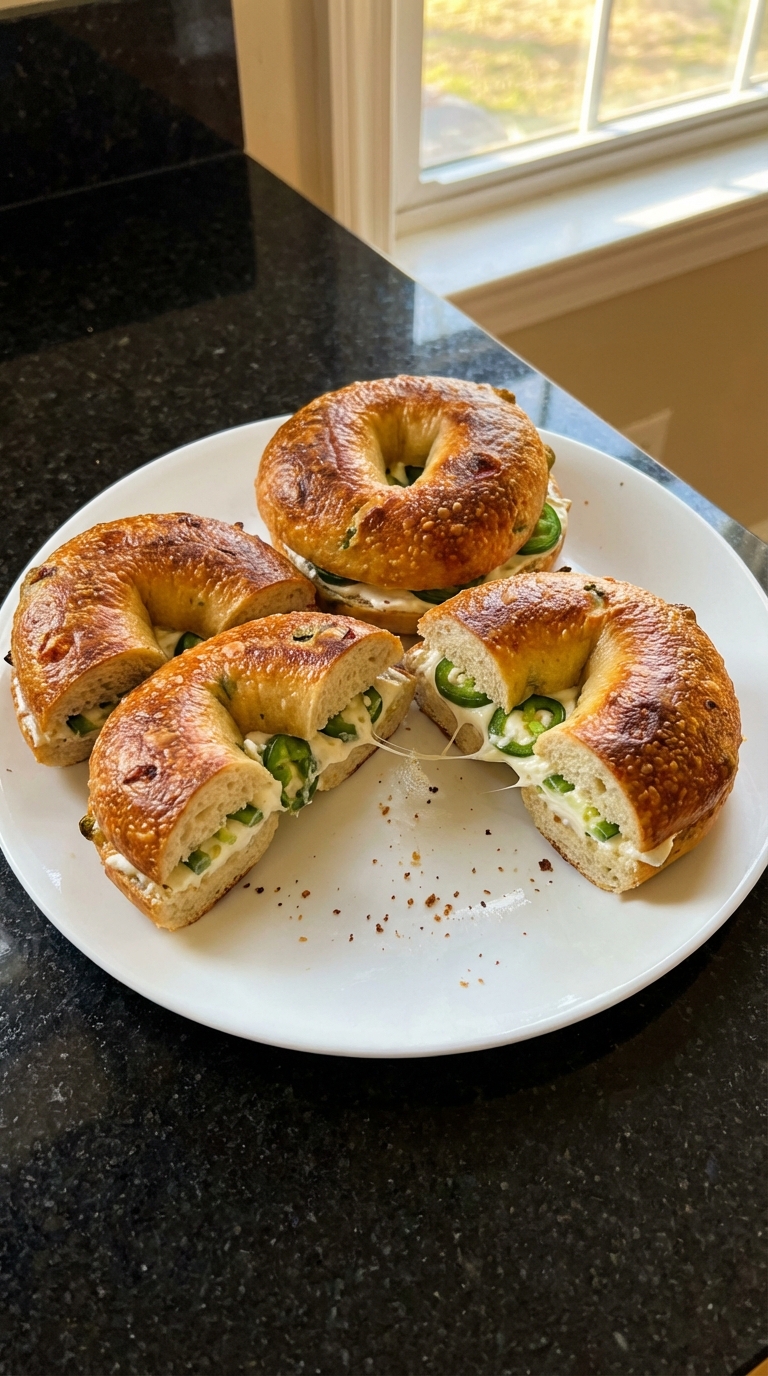 Spicy Jalapeño High-Protein Bagels