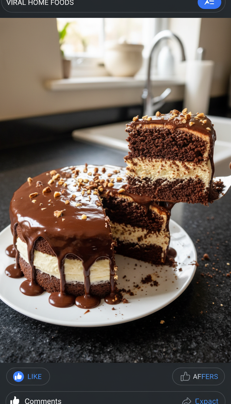Chocolate Hazelnut Vanilla Cake