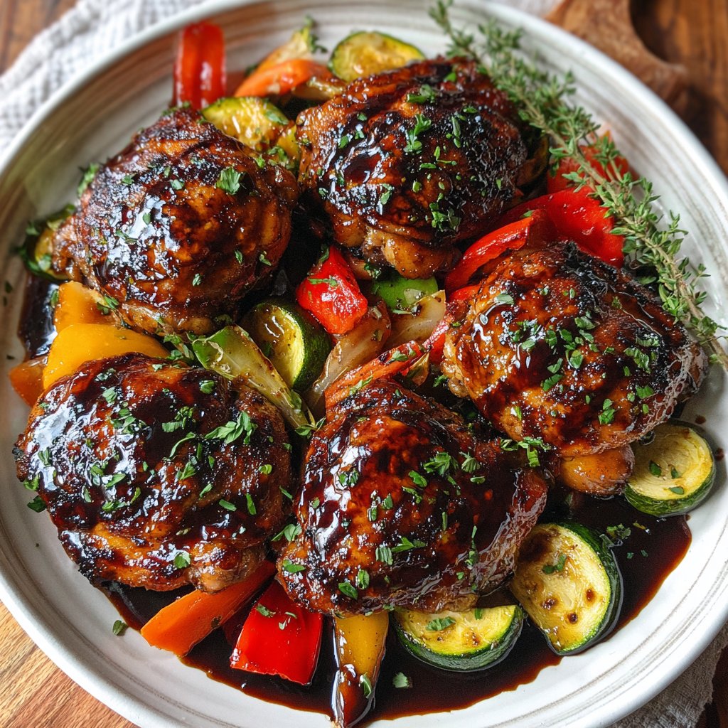 Balsamic Glazed Chicken Thighs