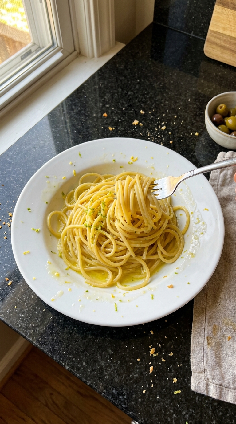 Olive Oil and Lemon Pasta