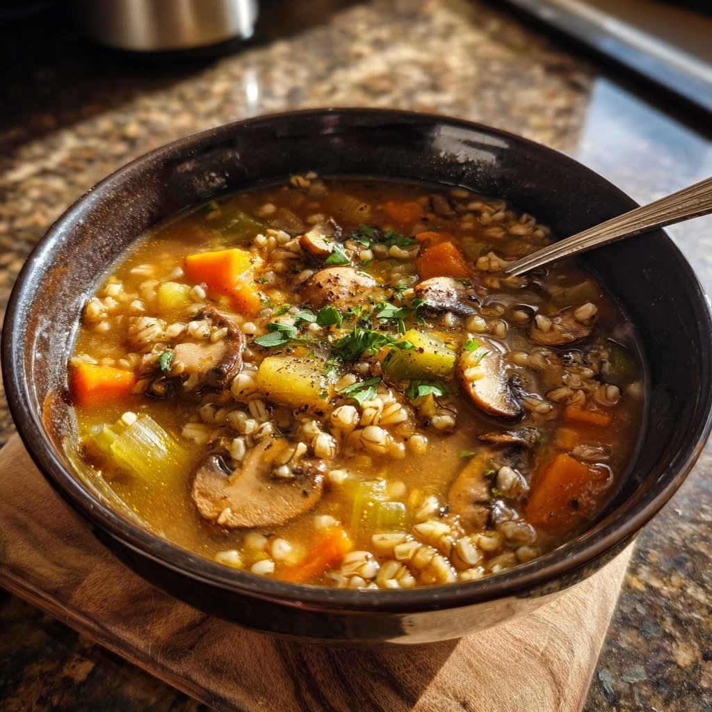 Mushroom Barley Vegetable Soup