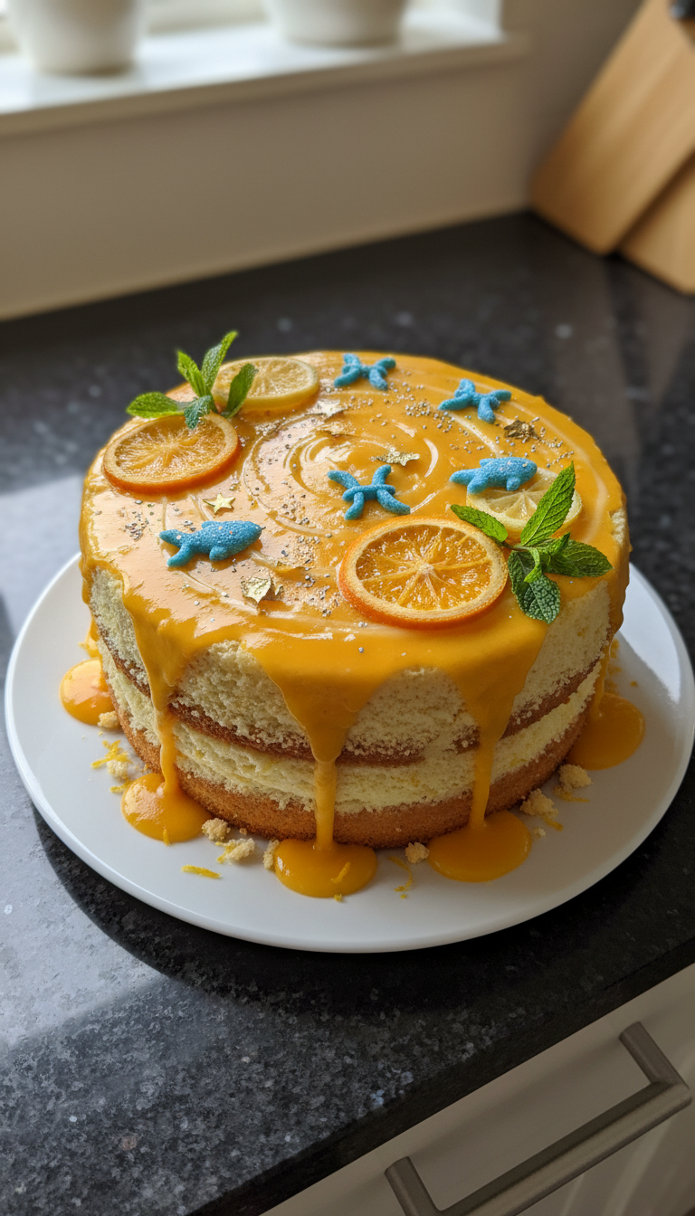 Pisces Citrus Infused Cake