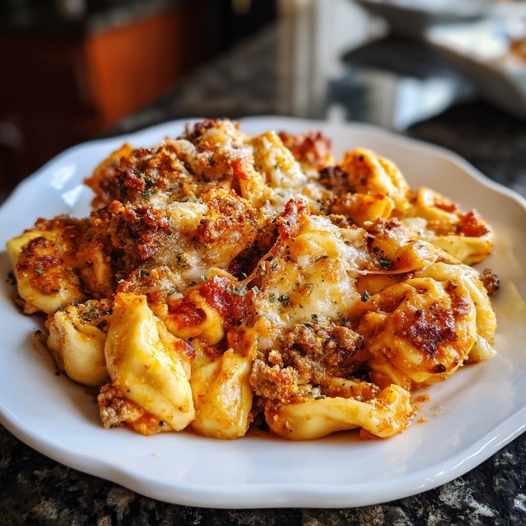 Baked Tortellini Sausage Marinara Sauce